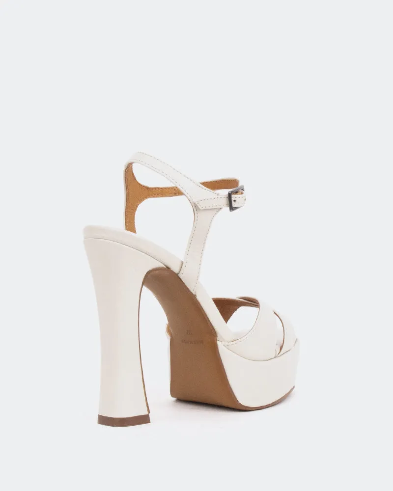 Anamika, Off White Leather/Cuir Blanc Cassé
