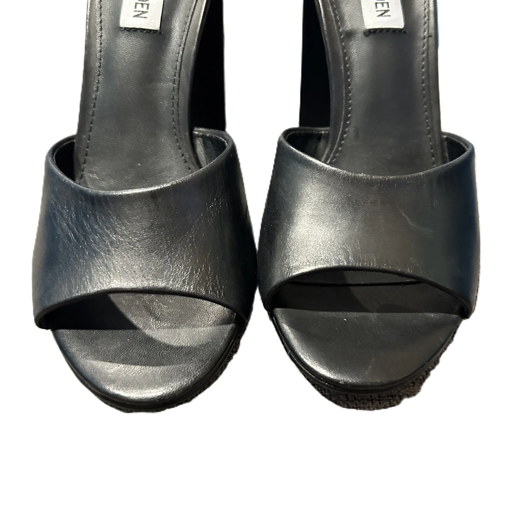 Black Sandals Heels Block By Steve Madden, Size: 7
