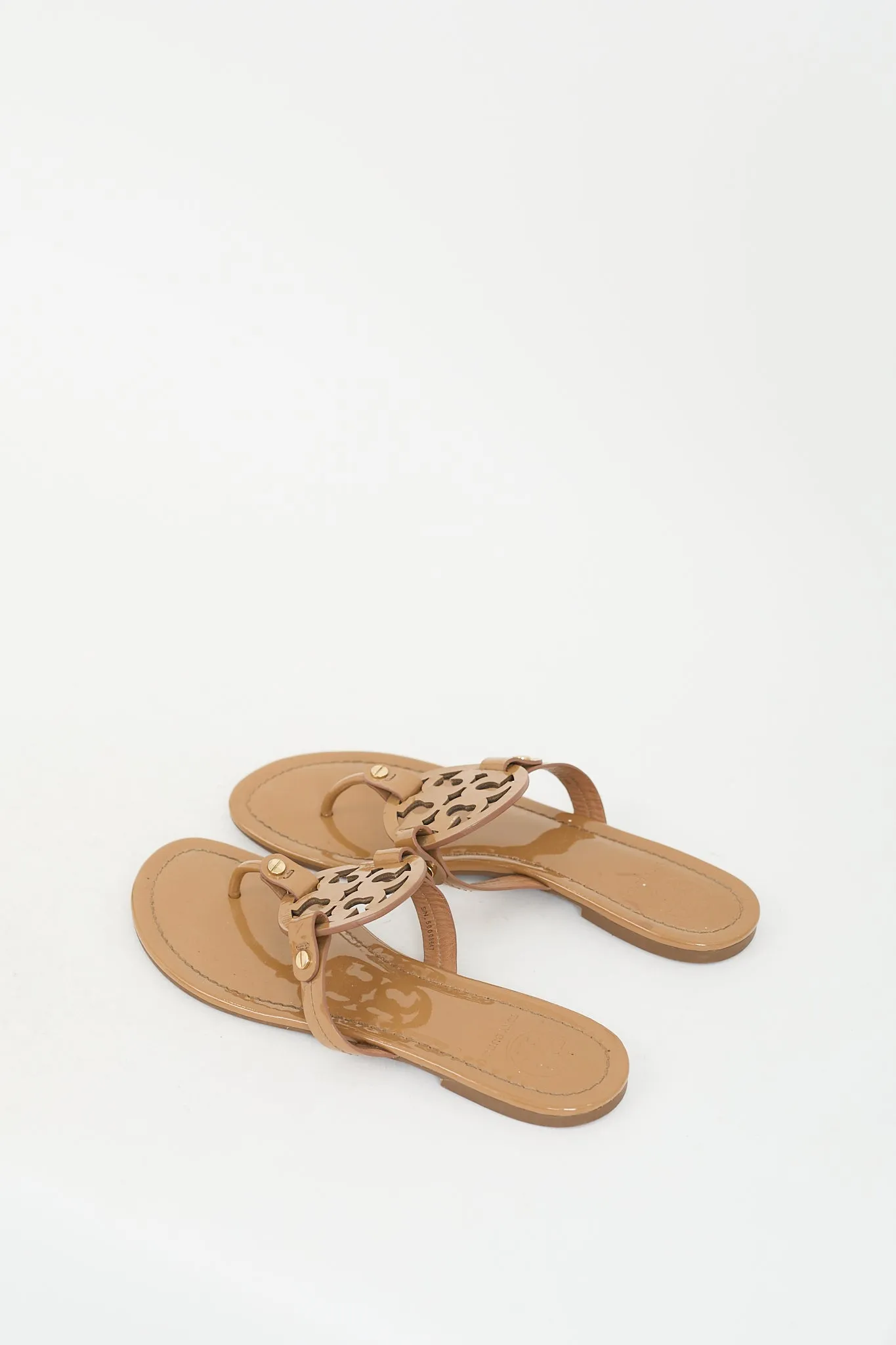 Brown Patent Leather Miller Sandal