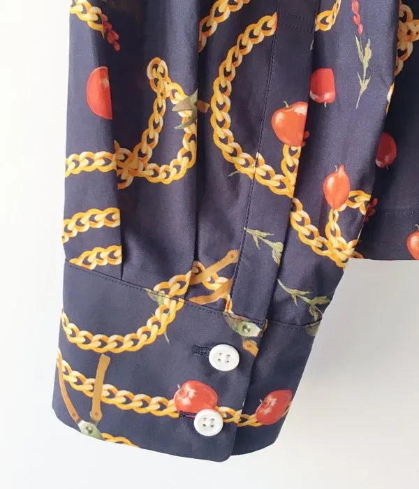 DIGAWEL/OPEN COLLAR SHIRT(1)(Hermes) (NAVY)