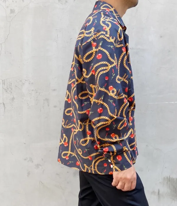 DIGAWEL/OPEN COLLAR SHIRT(1)(Hermes) (NAVY)