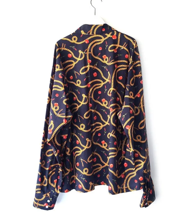 DIGAWEL/OPEN COLLAR SHIRT(1)(Hermes) (NAVY)