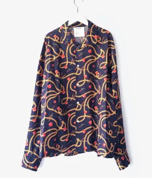 DIGAWEL/OPEN COLLAR SHIRT(1)(Hermes) (NAVY)