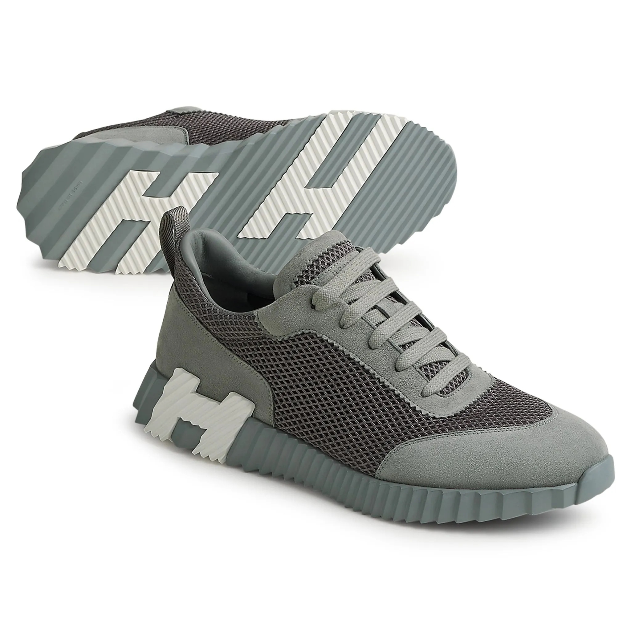 Grey Hermes Paris Bouncing Sneaker - Premium Quality