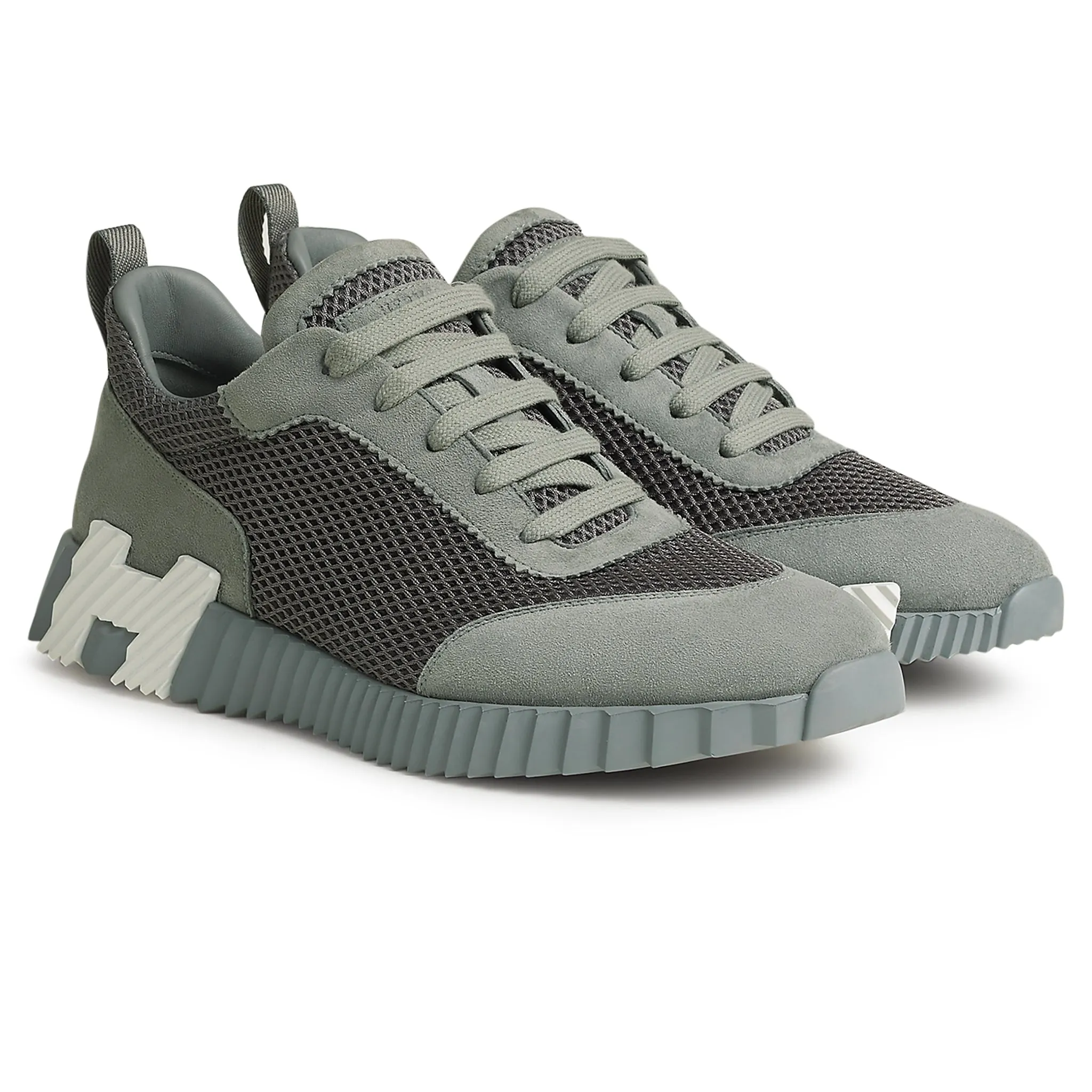 Grey Hermes Paris Bouncing Sneaker - Premium Quality