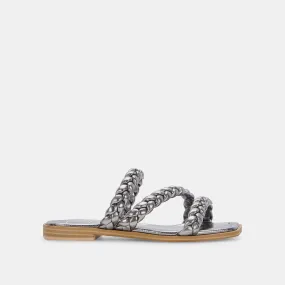 IMAN SANDALS GRAPHITE METALLIC STELLA