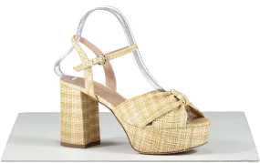 LK Bennett Beige Aniyah Natural Raffia Platform Sandals UK 3 EU 36 👠