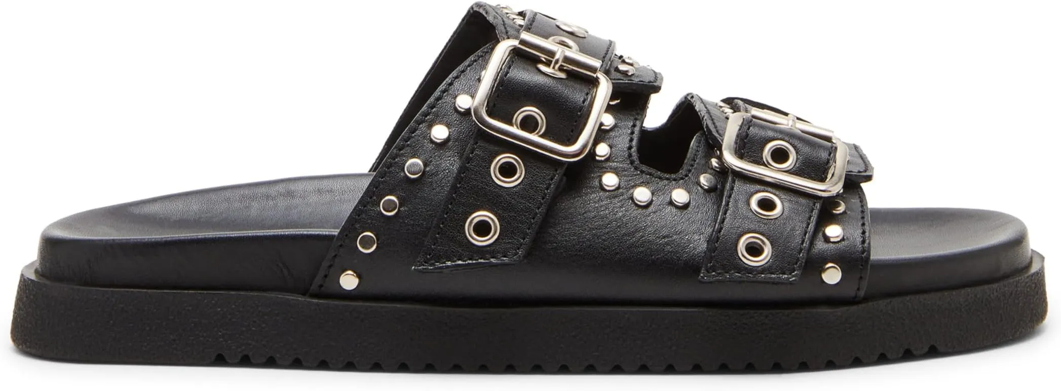 Melanie Steve Madden sandals, black leather