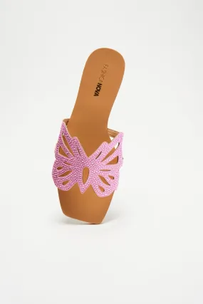 More Love Butterfly Sandals - Pink