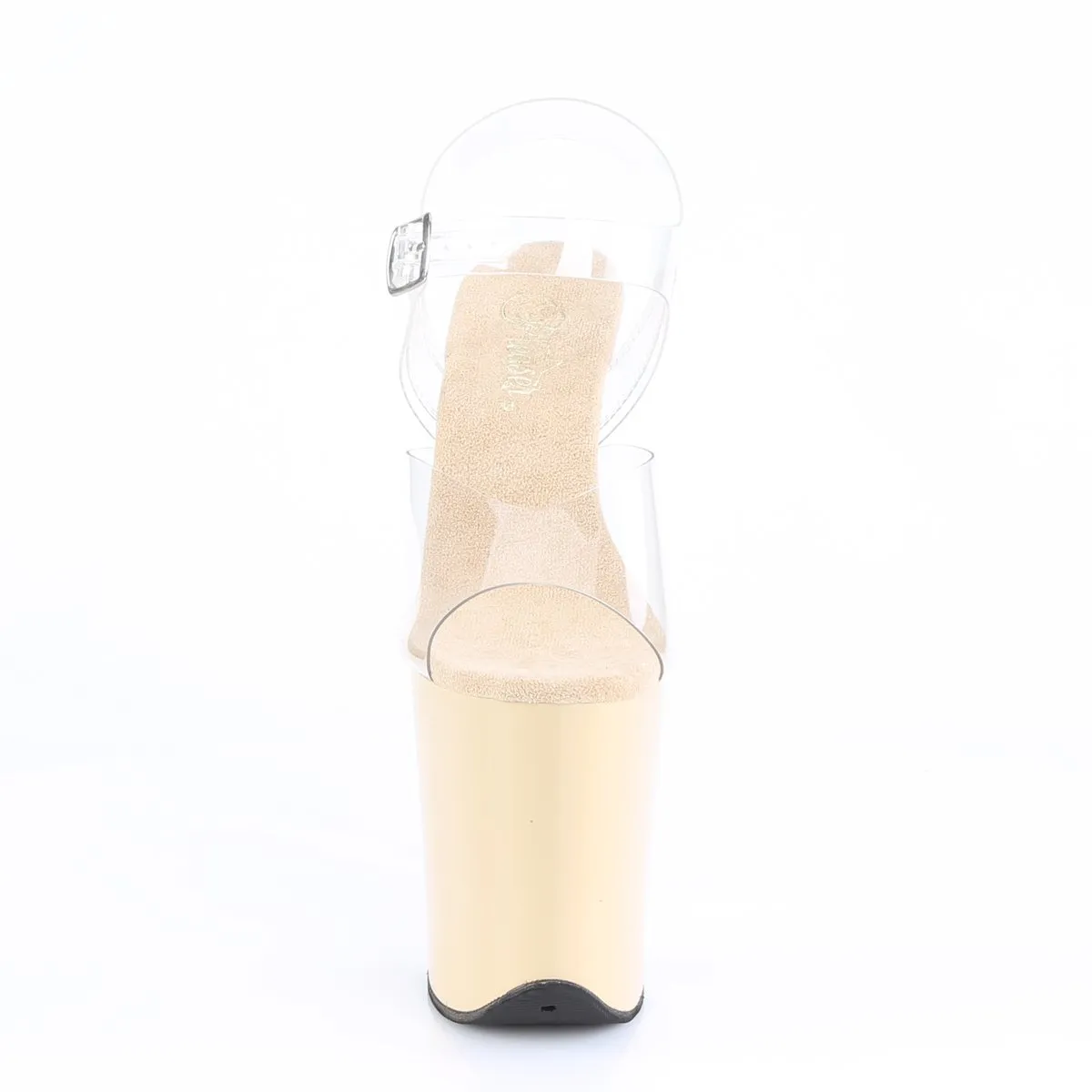 Pleaser Flamingo-808-Clear-Cream-Size 7-Clearance