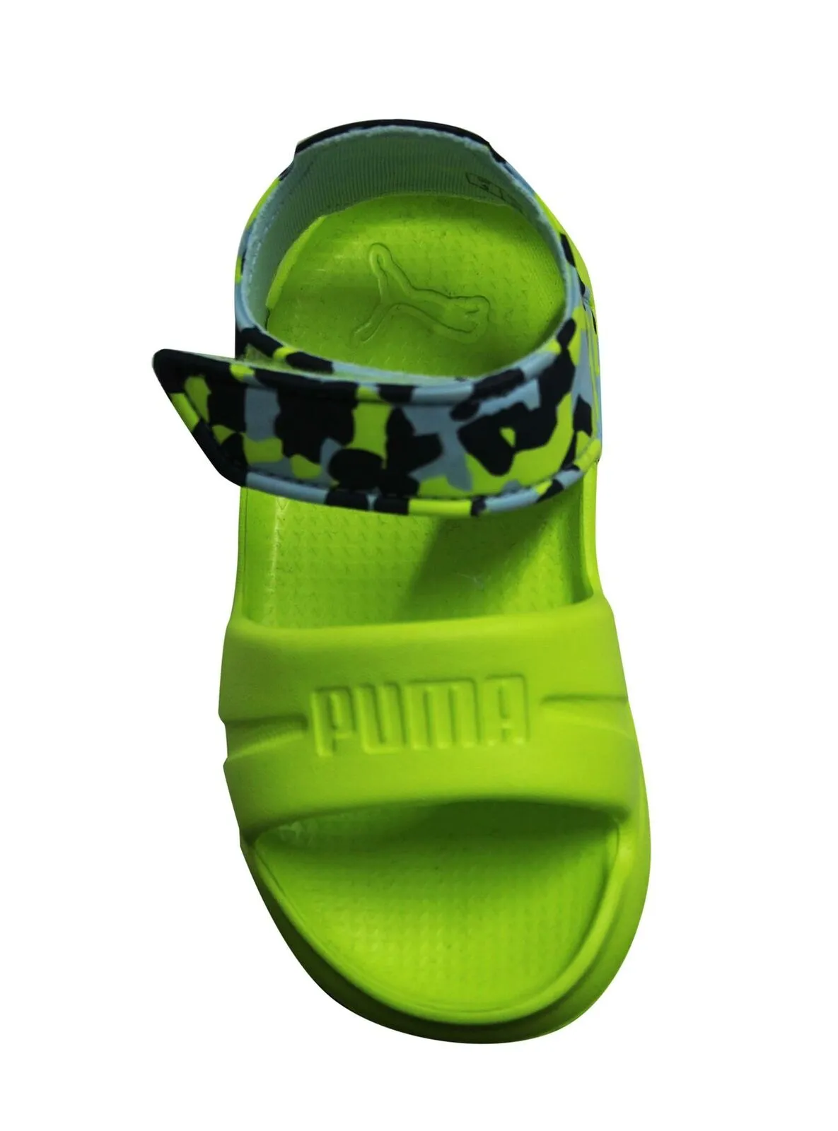 Puma Wild Injex Camo Lime Toddlers Open Toe Sandals 365082 01