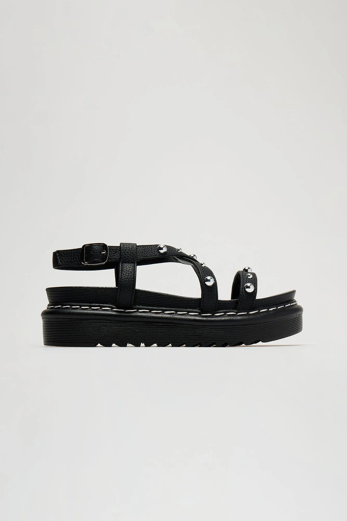 Remind Me Later Studded Sandals - Black