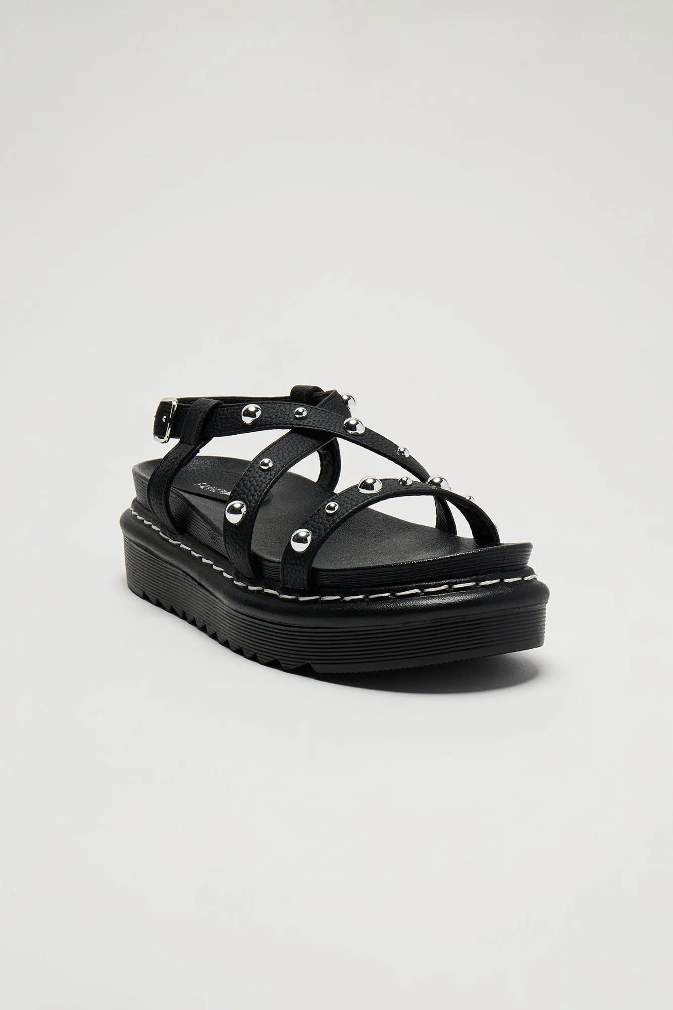Remind Me Later Studded Sandals - Black