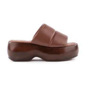 Seychelles "Sorry About It" Slip-On Platform Sandals - Brown