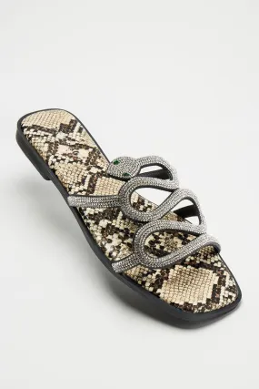 Slither Over Here Sandals - Beige