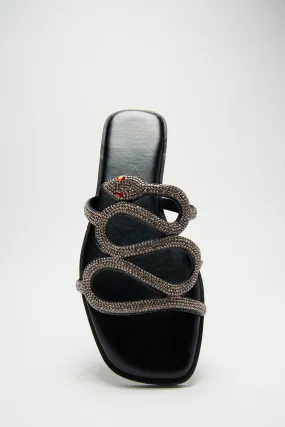 Slither Over Here Sandals - Black