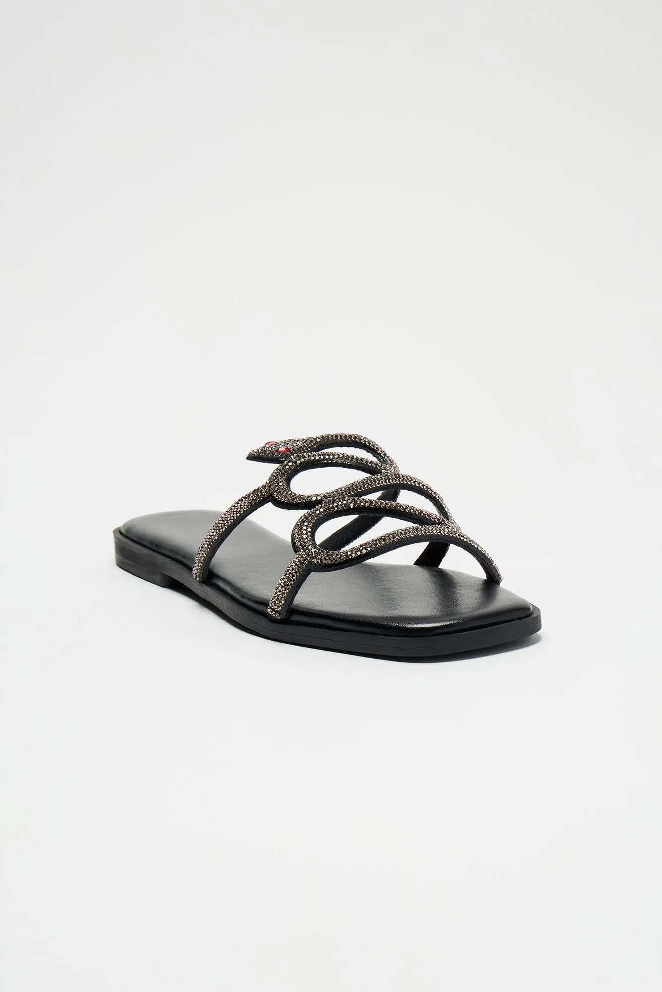 Slither Over Here Sandals - Black