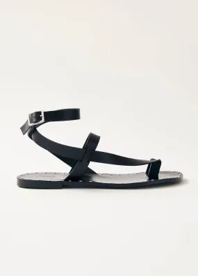Tallula Black Leather Sandals