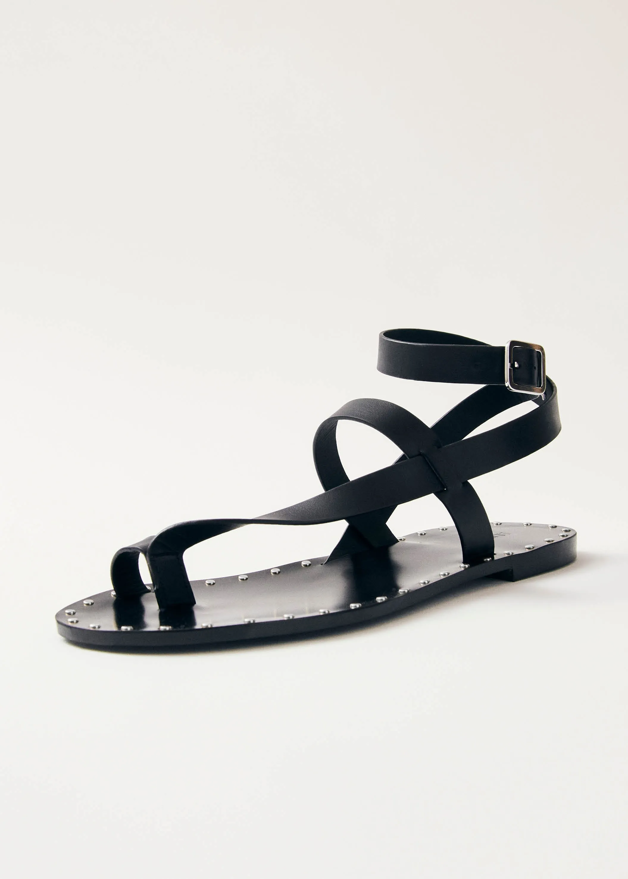 Tallula Black Leather Sandals
