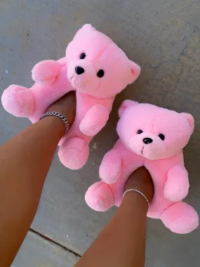 TEDDY BEAR SLIPPERS - PINK (LIGHT PINK)