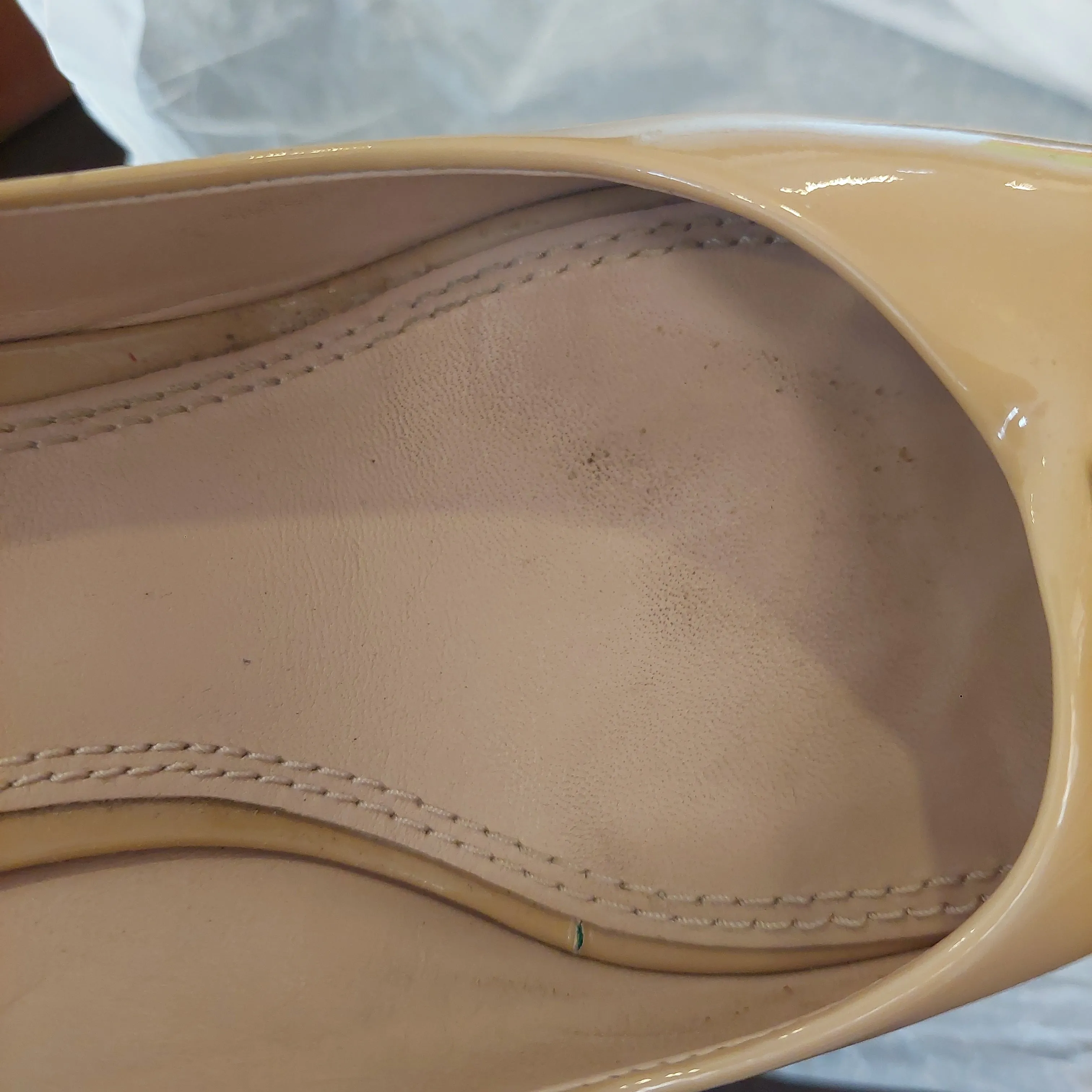 Tory Burch Burnt Almond Jade Peep-toe Wedges | Pre Loved |
