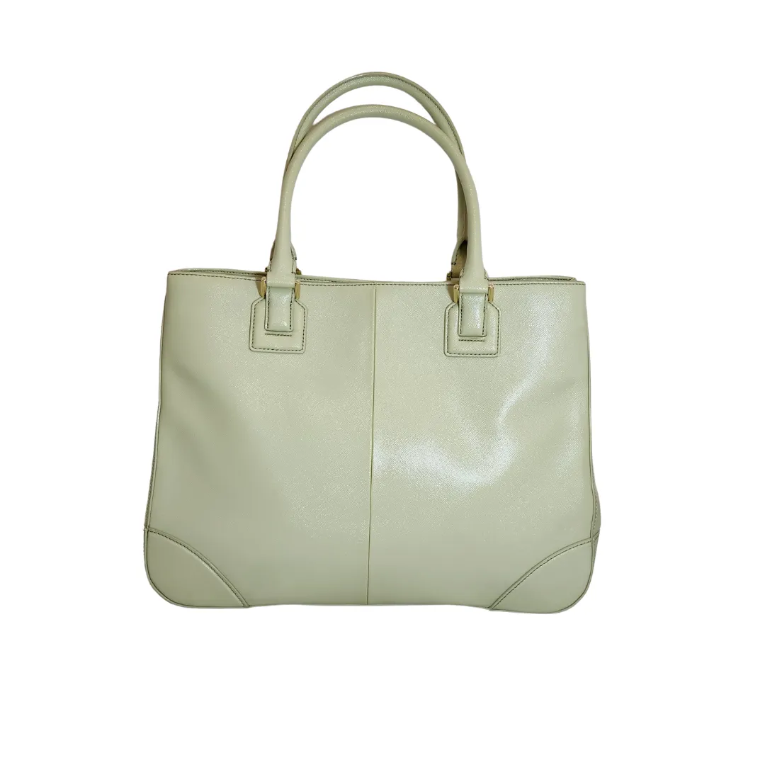 Tory Burch Mint Green Leather Large Robinson Tote | Gently Used |