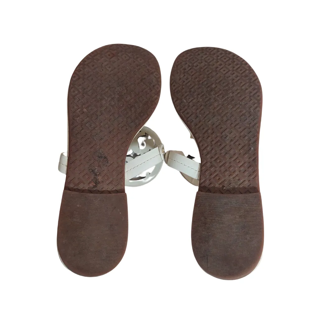 Tory Burch White Leather 'Miller' Sandals | Pre loved |