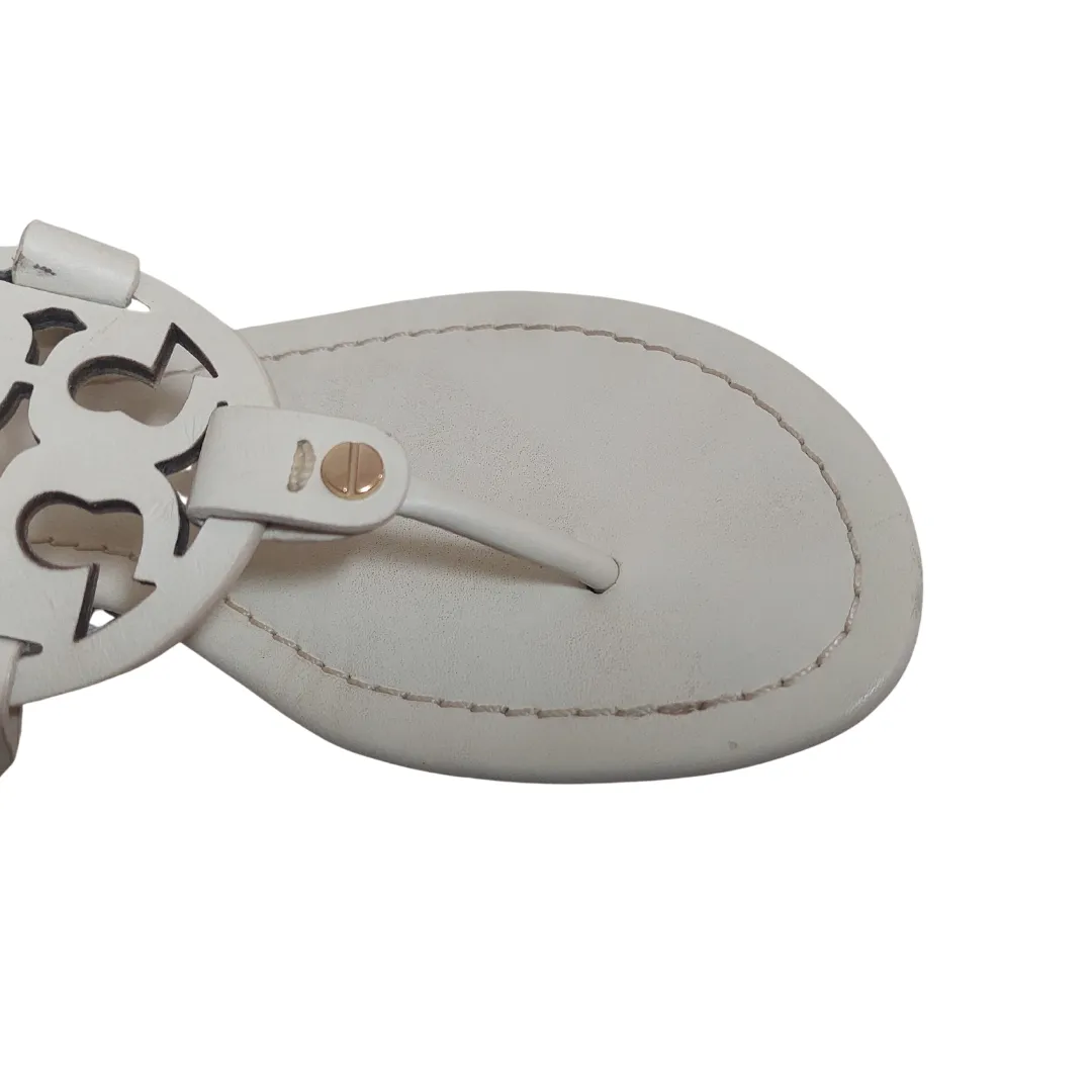 Tory Burch White Leather 'Miller' Sandals | Pre loved |