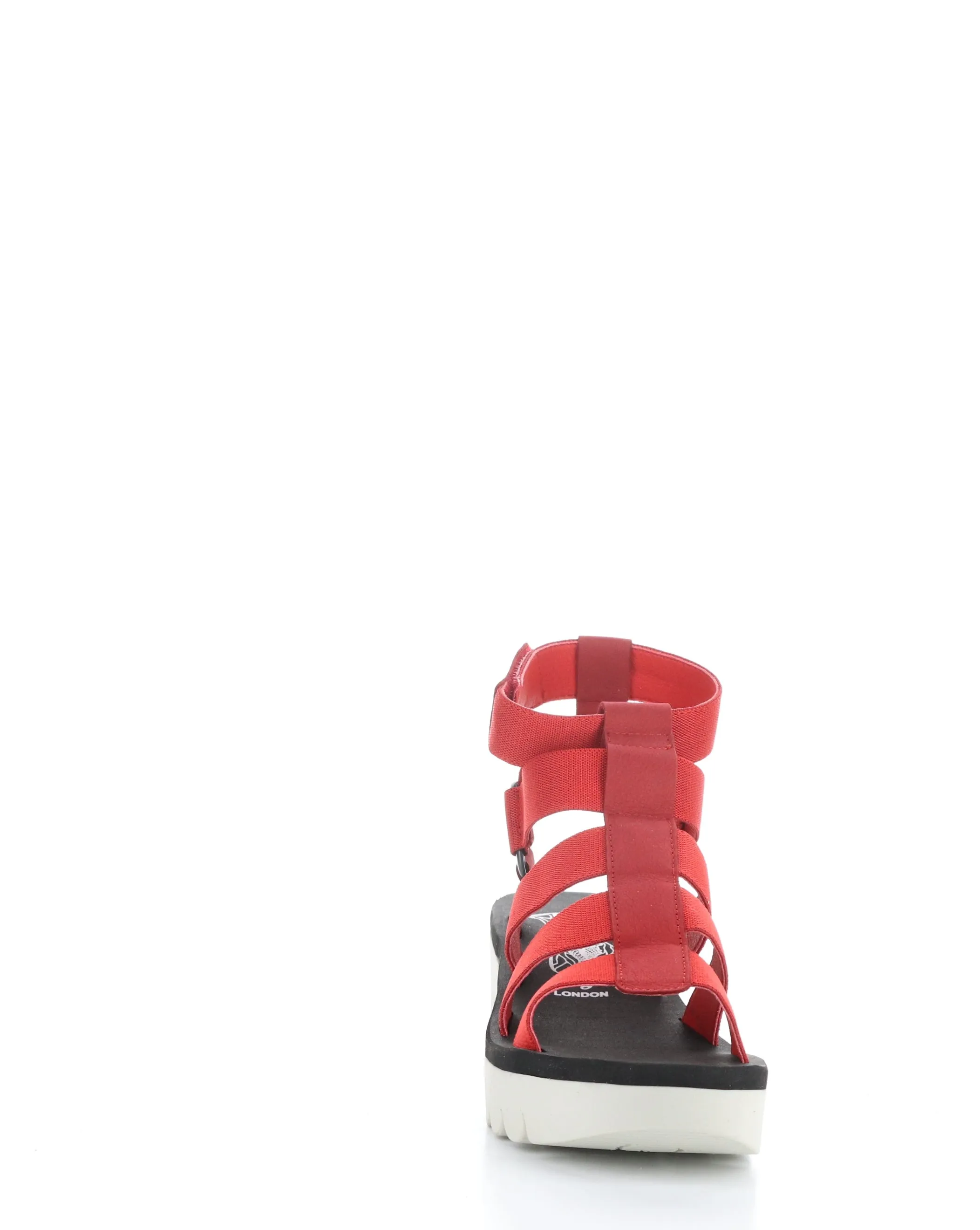 Womens Fashionable YUFI032FLY Red Velcro Sandals
